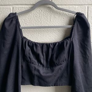 princess polly black ariah top